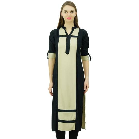 Phagun Women Rayon Straight Pannel Kurta Casual Summer Tunic Blouse