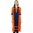 thumbnail image 1 of Phagun Women Rayon Straight Pannel Kurta Casual Summer Tunic Blouse, 1 of 8
