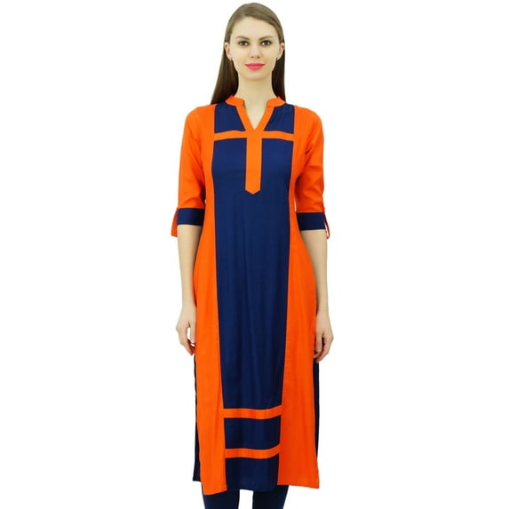 Phagun Women Rayon Straight Pannel Kurta Casual Summer Tunic Blouse