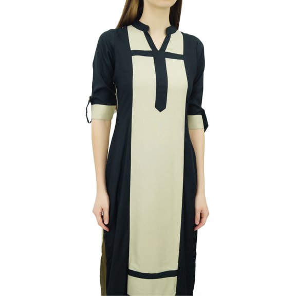 Phagun Women Rayon Straight Pannel Kurta Casual Summer Tunic Blouse