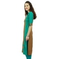 thumbnail image 1 of Phagun Women Rayon Straight Pannel Kurta Kurti 3/4 Sleeve Casual Summer Tunic Blouse, 1 of 1
