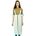 thumbnail image 1 of Phagun Women Rayon White Kurta Mandarin Collar Casual Indian Ethnic Wear - 4, 1 of 1
