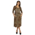 thumbnail image 1 of Phagun Women Summer Midi Dress Casual Loose Pockets Dress Scoop Neck Dresses, 1 of 7