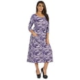 thumbnail image 1 of Phagun Women Summer Midi Dress Casual Loose Pockets Dress Scoop Neck Dresses, 1 of 7
