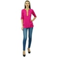 thumbnail image 1 of Phagun Women's 3/4 Sleeves Short Tunic Top Summer Indian Top Blouse, 1 of 2