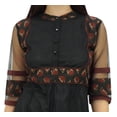 thumbnail image 1 of Phagun Women's Black Tunic Net Long Anarkali Kurta Ethnic Kurti Blouse Dress - 4, 1 of 2