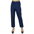 thumbnail image 1 of Phagun Women's Blue Dupion Pants High Waist Narrow Bottom Trousers-Small, 1 of 8