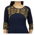thumbnail image 1 of Phagun Women's Casual Navy Blue Designer Rayon Kurta Ethnic Anarkali Kurti - 4, 1 of 1