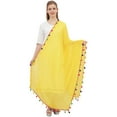 thumbnail image 1 of Phagun Women's Designer Chiffon Dupatta Ethnic Chunni Wrap Long Stole-Yellow, 1 of 1