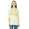 thumbnail image 1 of Phagun Women's Designer Short Tunic Angrakha Style Wrap Top Indian Ethinc Blouse, 1 of 7
