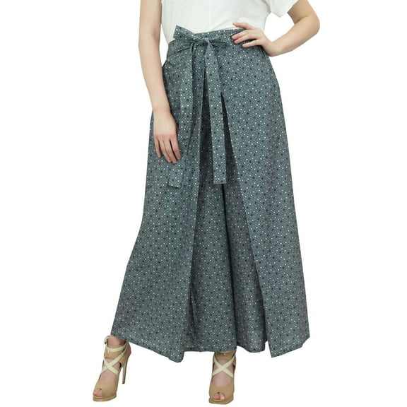 Phagun Women's Gray Casual Trousers Fisherman Harem Pants Indian Clothing-S