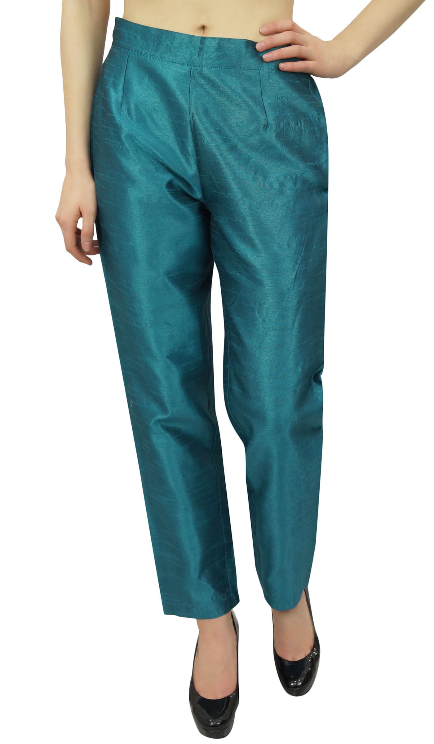 Phagun Women's Beige Dupion Pants High Waist Narrow Bottom  Trousers-XX-Large - Walmart.com