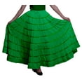 thumbnail image 1 of Phagun Women's Indian Clothing Green Long Casual Skirt Maxi&nbsp;Summer Wear-6, 1 of 6