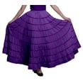 thumbnail image 1 of Phagun Women's Indian Clothing Violet Long Casual Skirt Maxi&nbsp;Summer Wear-20, 1 of 6