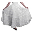 thumbnail image 1 of Phagun Women's Indian Clothing White Long Casual Skirt Maxi&nbsp;Summer Wear-20, 1 of 6
