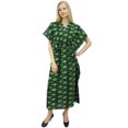 thumbnail image 1 of Phagun Women's Long Green Kaftan Soft Cotton Beach Cover Up Caftan Maxi Wear-4, 1 of 2