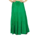 thumbnail image 1 of Phagun Women's Long Skirt Bohemian Gypsy Tiered Cotton Maxi Skirt Beach Wear, 1 of 5