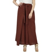 Phagun Womens Tribal Printed Black Wide Leg Trousers Thai Fisherman Pants-XXL