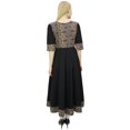 thumbnail image 1 of Phagun Womens Black Cotton Anarkali Jacket Style Kurti Designer Dress-18, 1 of 2