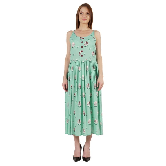 Phagun Womens Casual Loose Sundress Long Dress Sleeveless Maxi Dresses Summer Beach Resort Dress