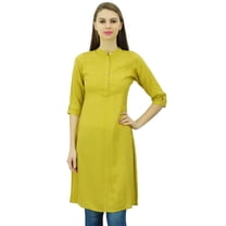 Phagun Womens Cotton Blend Indian Kurti Ethnic Kurta Casual Summer Tunic