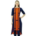 thumbnail image 1 of Phagun Womens Indian Cotton Designer Tunic Top Asymmetrical Hem Kurti Casual Wear Kurta, 1 of 8
