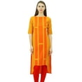 thumbnail image 1 of Phagun Womens Indian Cotton Designer Tunic Top Asymmetrical Hem Kurti Casual Wear Kurta, 1 of 7