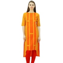 Phagun Womens Indian Cotton Designer Tunic Top Asymmetrical Hem Kurti Casual Wear Kurta