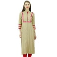 thumbnail image 1 of Phagun Womens Rayon Straight Tunic Kurta Open Front Kurti Mandarin Collar Indian Top, 1 of 2