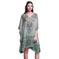 thumbnail image 1 of Phagun Womens Short Beach Kaftan Beachwear Bikini Coverup Midi Dress-S-L, 1 of 6