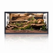 Phailozoo 4x2x2 Reptile Terrarium Enclosure with Ventilation, Stackable, Black