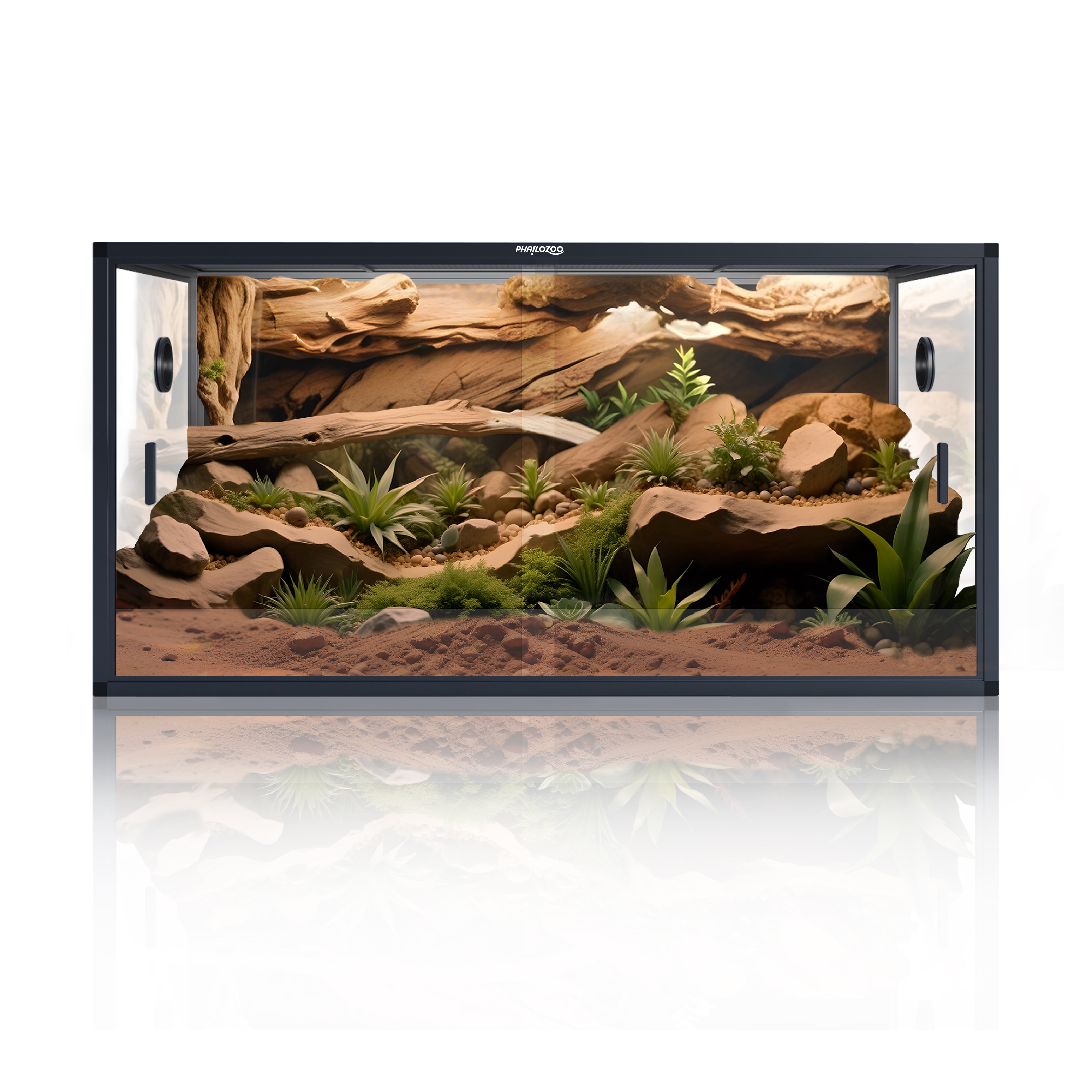 Phailozoo, Reptile Enclosure, 4 x 2 x 2 feet, Black - Walmart.com