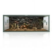 Phailozoo 85 Gallon Glass Reptile Terrarium, 48x24x18, Front Openings, Leakproof Bottom, Top Screen Ventilation