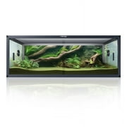 Phailozoo 85 Gallon Glass Reptile Terrarium, Pre-Built Top & Bottom, 48L x 24W x 18H, Black
