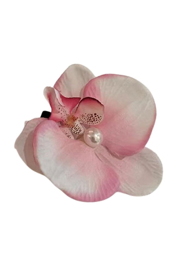Phalaenopsis Orchid Artificial Flower Hair Clip,Hawaiian Flower Hair Clips,Elegant Artificial Silk Orchid Flower Hair Clips Headdress Bobby Pins Headwear for Lady Kids B5Z5
