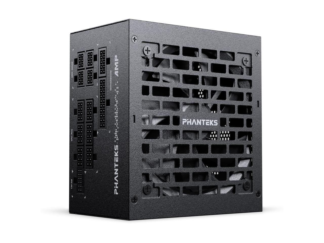 Phanteks AMP GH 1000W Platinum Power Supply, ATX 3.1 and PCIe 5.1 Platform, Fully Modular Individual Cables, Silent Fanless mode, Black.