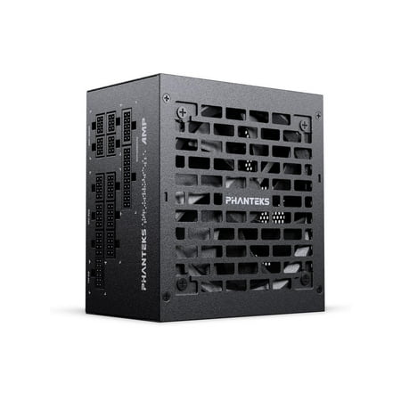 Phanteks AMP GH 1000W Platinum Power Supply, ATX 3.1 and PCIe 5.1 Platform, Fully Modular Individual Cables, Silent Fanless mode, Black.