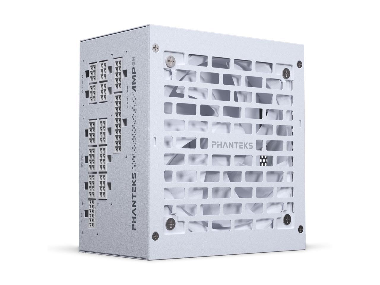 Phanteks AMP GH 1200W Platinum Power Supply, ATX 3.1 and PCIe 5.1 Platform, Fully Modular Individual Cables, Silent Fanless mode, White.