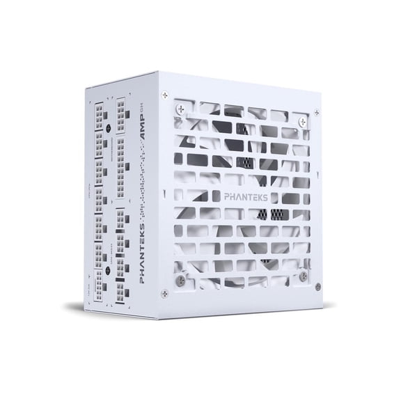 Phanteks AMP GH 850W Gold Power Supply, ATX 3.1 and PCIe 5.1 Platform, Fully Modular Individual Cables, Silent Fanless mode, White.