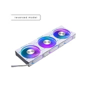 Phanteks D30-120 DRGB PWM FAN 3Pack, Reverse Airflow Model,Premium D-RGB Performance Fans, ARGB/DRGB lighting, Daisy-chain Fan Linking system, White, 3Pack