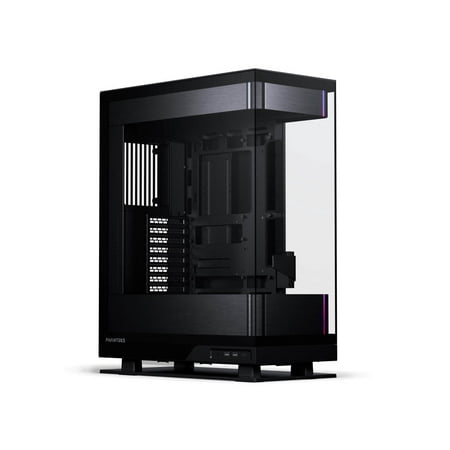 Phanteks Evolv X2, Mid-Tower Gaming Chassis, Vertical Cooling System, See-through Tempered Glass Chassis, Brushed Aluminum interior panel with Integrated D-RGB Lighting, Brushed Black