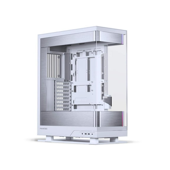 Phanteks Evolv X2, Mid-Tower Gaming Chassis, Vertical Cooling System, See-through Tempered Glass Chassis, Brushed Aluminum interior panel with Integrated D-RGB Lighting, Silver White