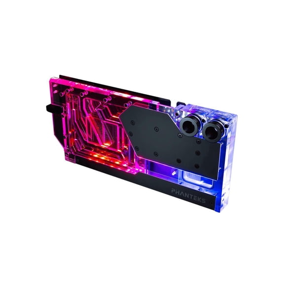 Phanteks Glacier EZ-Fit G40 ASUS GPU Block for ASUS ROG STRIX / TUF gaming RTX 4090, Full Cover Nickel-Plated copper block, Cast Acrylic, Aluminum Cover plates, Digital-RGB, Black
