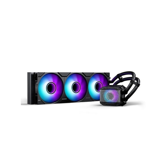 Phanteks Glacier One 360M25 G2 AIO Liquid CPU Cooler, Black, RGB Pump Cap Design, 3x Performance 120mm M25 G2 PWM RGB Fans, for Intel LGA 1700, 1851, 1200, 115x and AMD AM4/AM5 sockets, Black