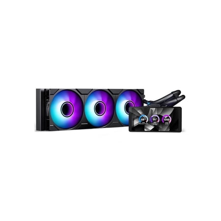 Phanteks PHGO360M25G2LCD Glacier One 360M25 LCD 360mm Liquid CPU Cooler Black