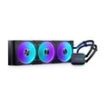 thumbnail image 1 of Phanteks Glacier One 420D30 Premium D/A-RGB AIO Liquid CPU Cooler, D/A-RGB Pump Cap Design, 3x D30 140mm PWM D-RGB Fans, Support Intel Core 14th Gen, Black, 1 of 5