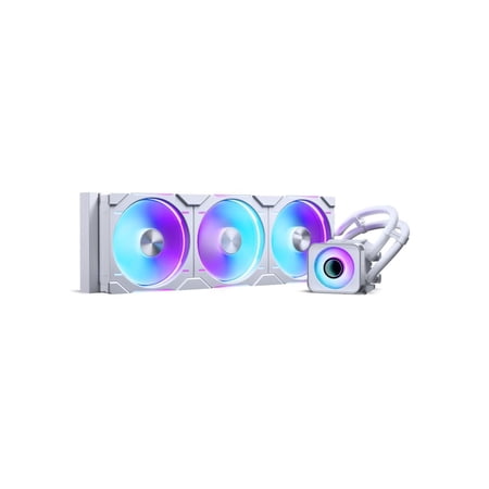Phanteks Glacier One 420D30 X2 AIO Liquid CPU Cooler, Evolv X2 Aluminum Cap Design, 3x Performance D30-140 D-RGB Fans, for Intel LGA 1851, 1700, 1200, 115x and AMD AM4/AM5 sockets, White