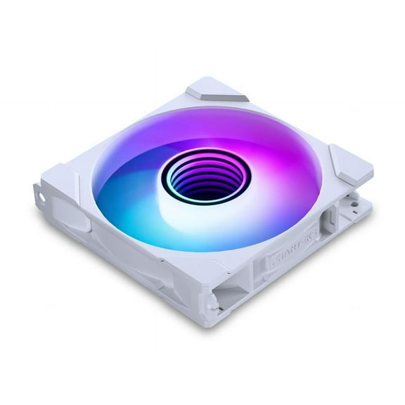 Phanteks M25-120 Gen2, 120mm ARGB High Performance Cooling Fans, Daisy-chain Unified Fan Frame, Infinity Mirror hub, single cable connection, White