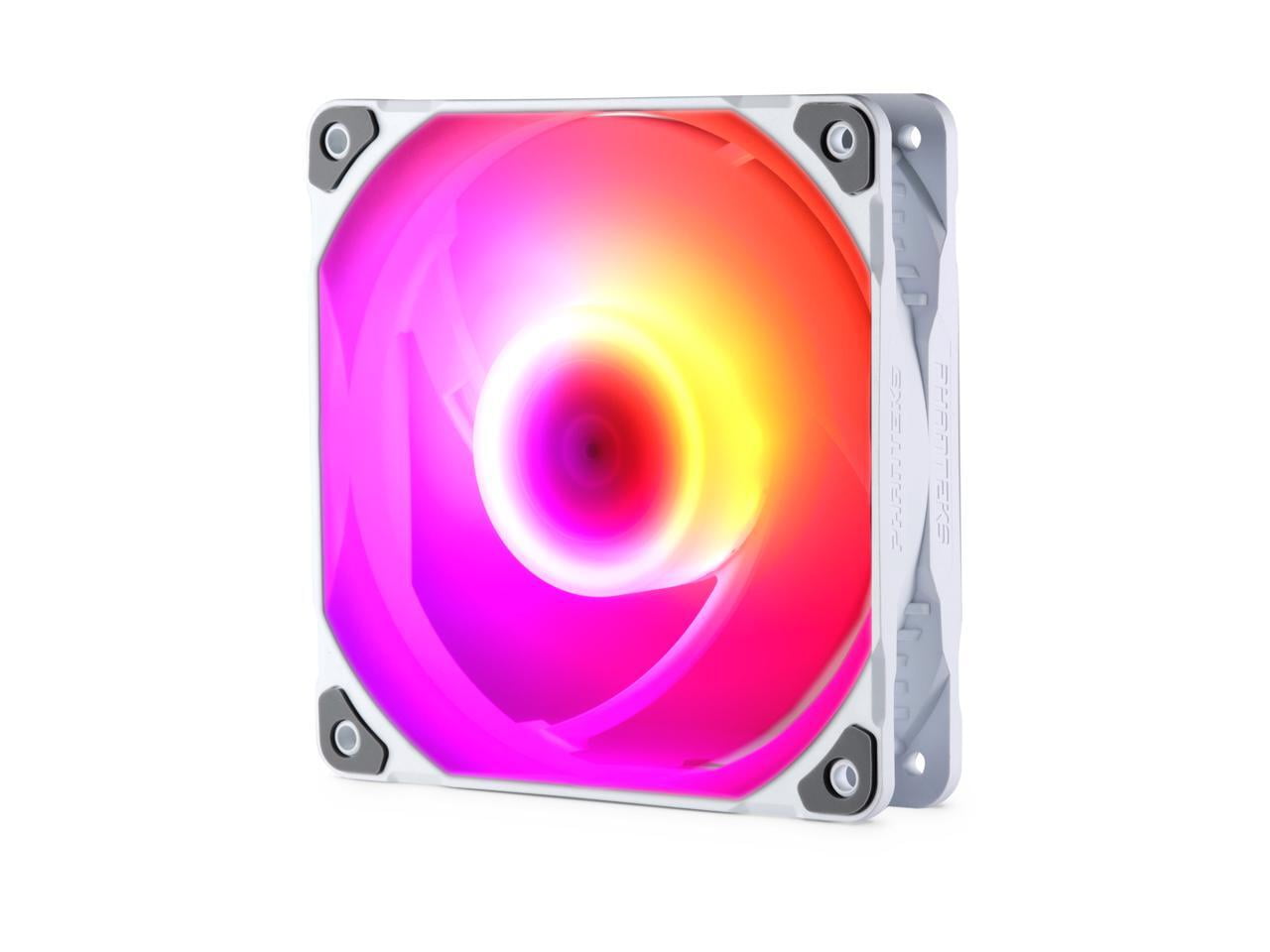 Phanteks M25-140 D-RGB fan, High-Airflow radiator performance, PWM control up to 1800RPM, ARGB/DRGB lighting, Daisy-Chain cable, White