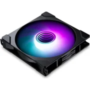 Phanteks M25-140 Gen2 Reversed Blade, 140mm ARGB High Performance Cooling Fans, Daisy-chain Unified Fan Frame, Infinity Mirror hub, single cable connection, Black